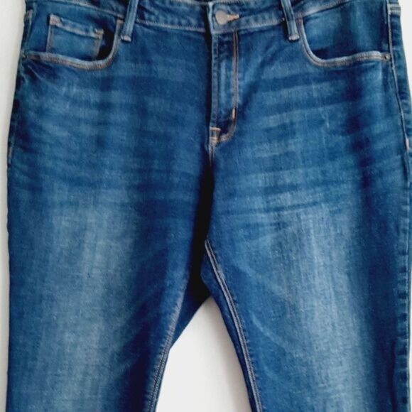 OLD NAVY | Rockstar Super Skinny Mid-Rise Crop Ankle Blue Jeans Sz 16 Petite - Picture 4 of 11